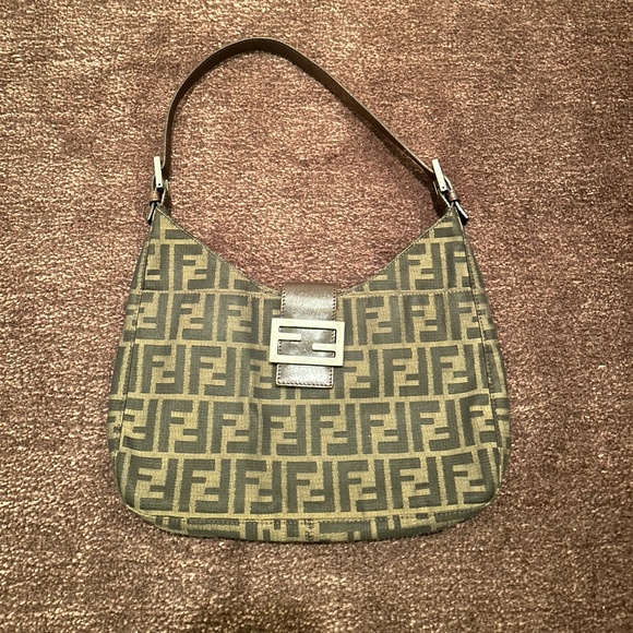 Vintage Fendi Zucca Baguette Shoulder Bag - Picture 1 of 10